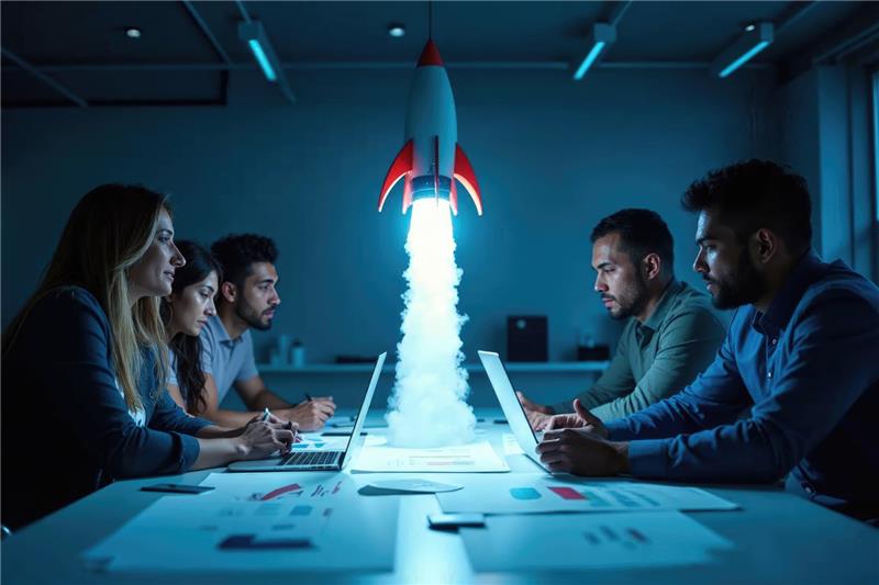 Startup founders and product team collaboration